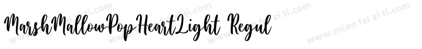 MarshMallowPopHeartLight Regular字体转换